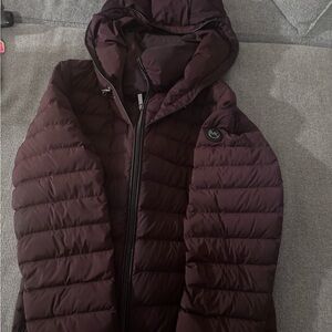 Michael Kors Dark Purple Puffer Jacket